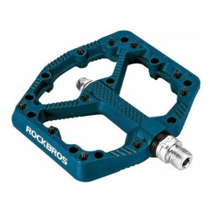 Pedales Para Bicicleta Rockbros Antideslizantes Anchos Azul