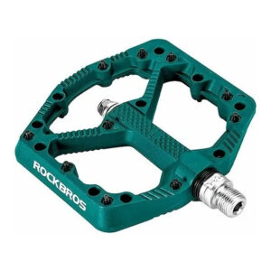 Pedales Para Bicicleta Rockbros Antideslizantes Anchos Verde