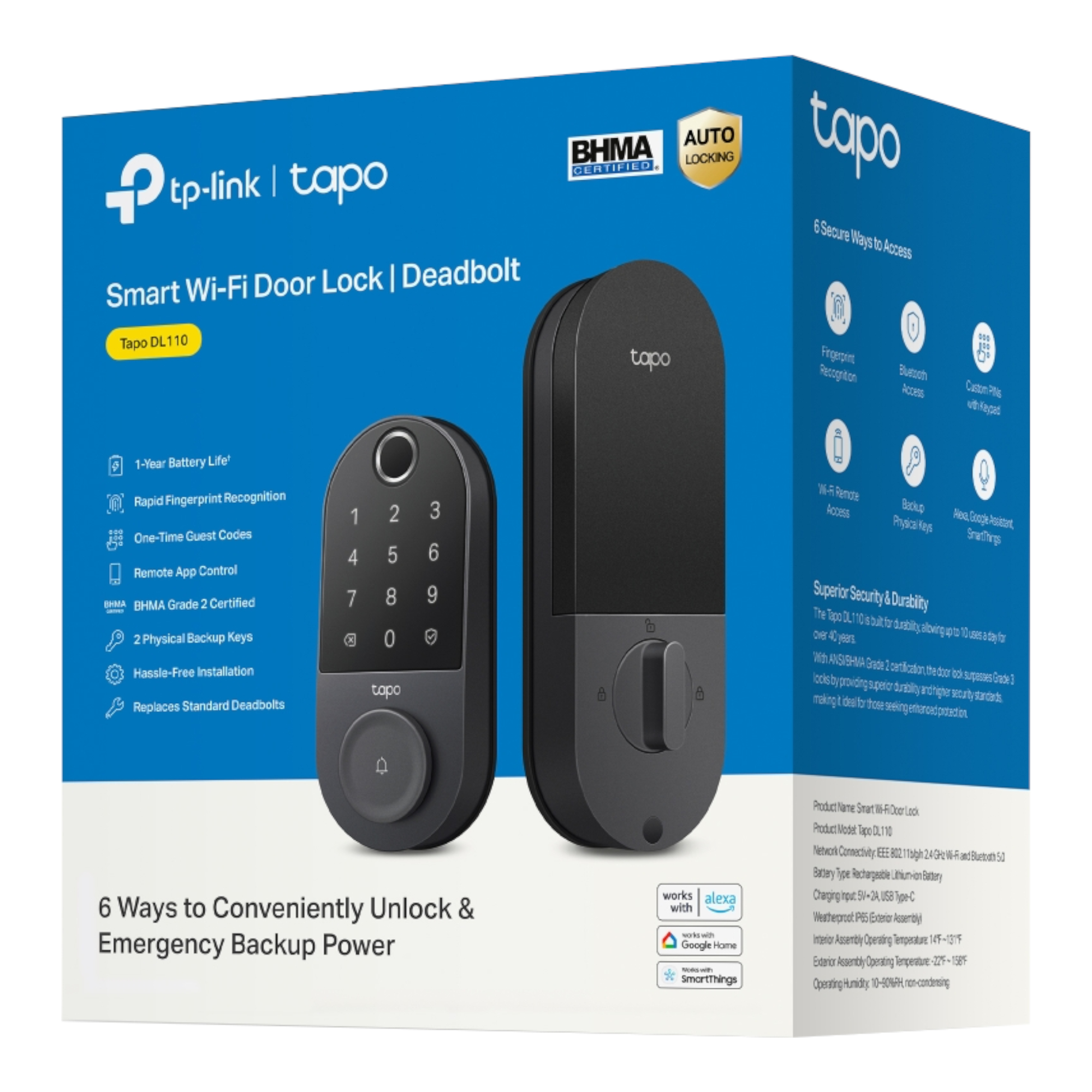 Cerradura Inteligente Tapo Dl110 Wi-Fi Huella Códigos Celular - Imagen 8