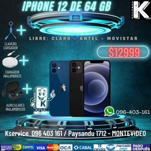 iPHONE 12 DE 64 GB + REGALOS