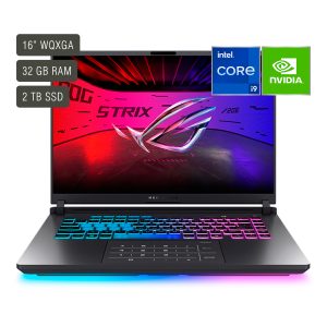 Notebook Gamer Asus Rog Strix G16 Pantalla 16' Intel Core I9 Ram 32gb Ssd 2tb Win11 + Rtx5070