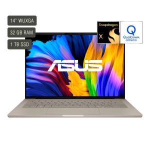 Notebook Asus Zenbook A14 Pantalla 14' Oled Qualcomm Snapdragon X Ram 32gb Ssd 1tb Win 11