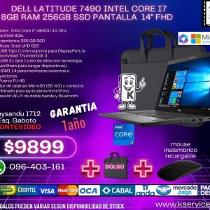 Dell Latitude 7490 intel core i7 8GB RAM 256GB SSD pantalla 14" FHD
