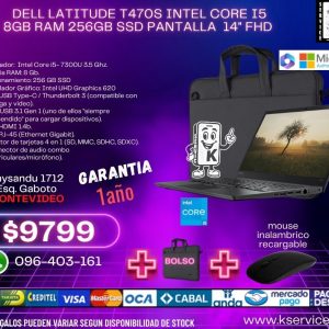 Dell latitude T470S intel core i5 8GB RAM 256GB SSD pantalla  14" FHD