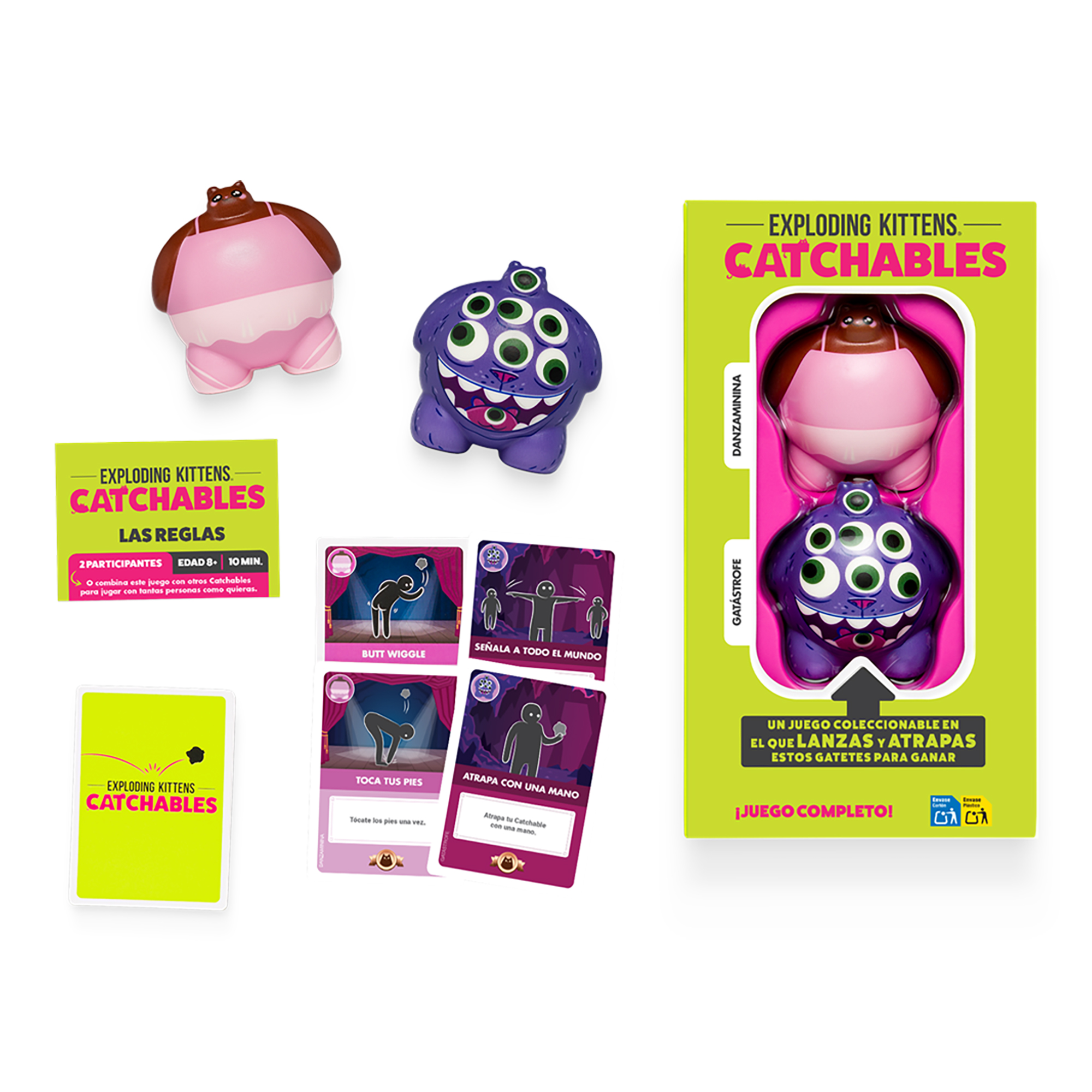 Juego De Mesa Asmodee Exploding Kittens: Catchables 2 Pack 3 +8 - Imagen 2