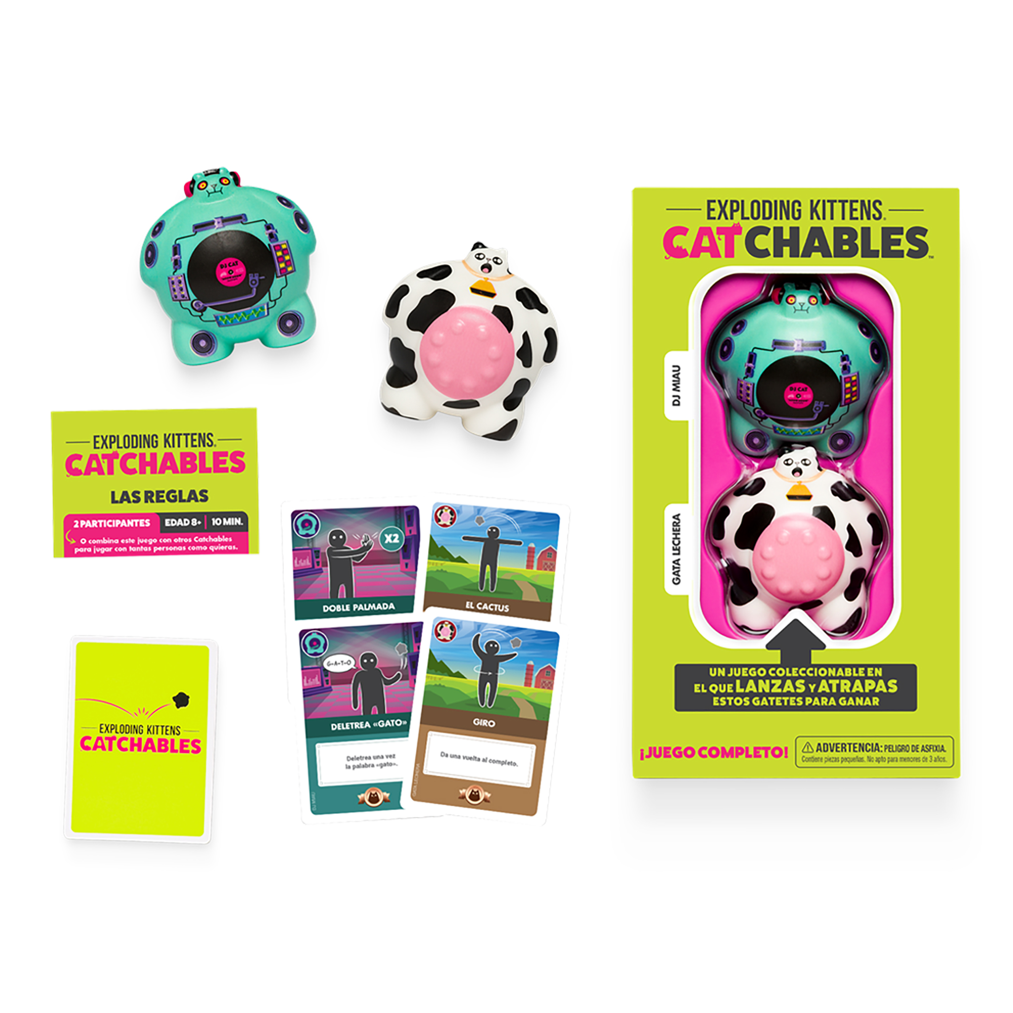 Juego De Mesa Asmodee Exploding Kittens: Catchables 2 Pack 4 +8 - Imagen 2