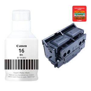 Kit Cabezal + Botella De Tinta Negro Canon GI-16 + PH-S Maxify