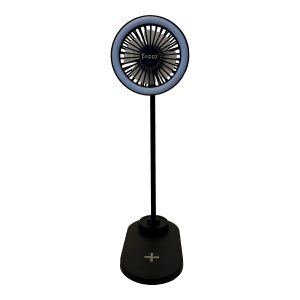 Ventilador Lámpara LED Y Cargador Inalámbrico XO Poppy 3 En 1