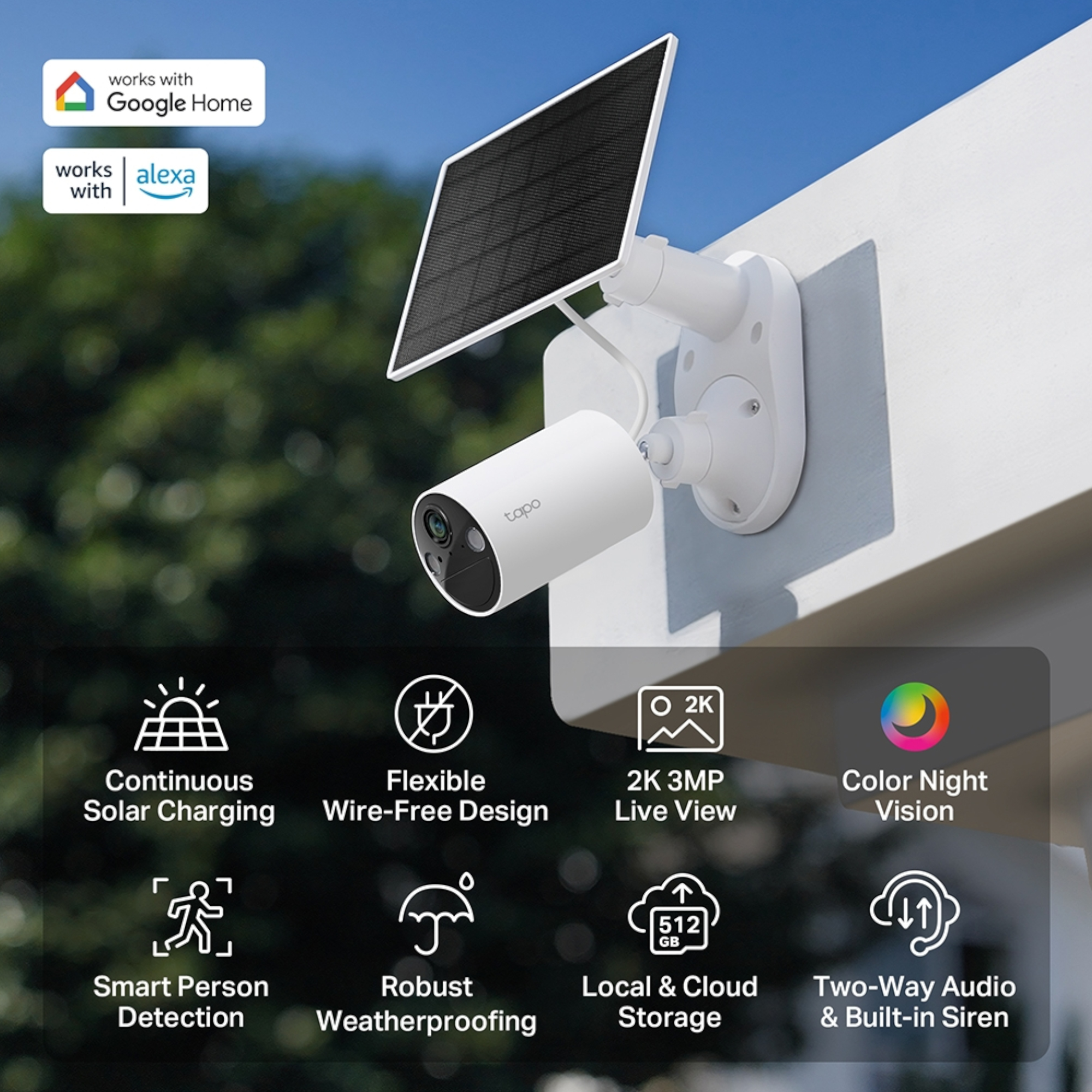 Cámara De Seguridad Tp-Link Tapo C410 Kit Exterior Con Panel Solar 2K - Imagen 2