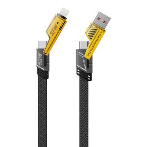 Cable de Datos Transformers 4 En 1 Usb-A / Lighting / Usb-C 6A 1m