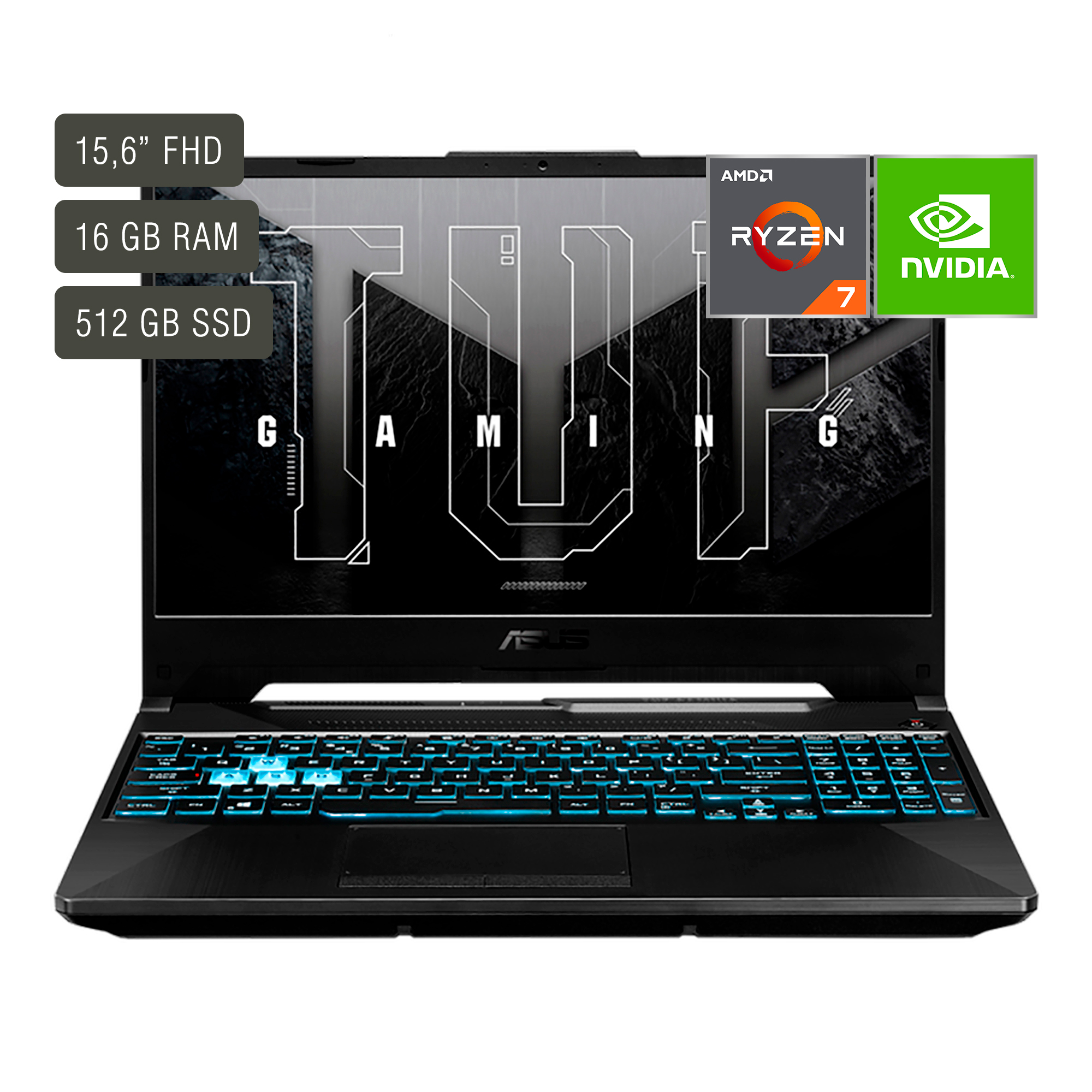 Notebook Gamer Asus Tuf A15 FA506NCG-HN206 Pantalla 15,6' Amd Ryzen 7 Ram 16gb Ssd 512gb Geforce Rtx3050