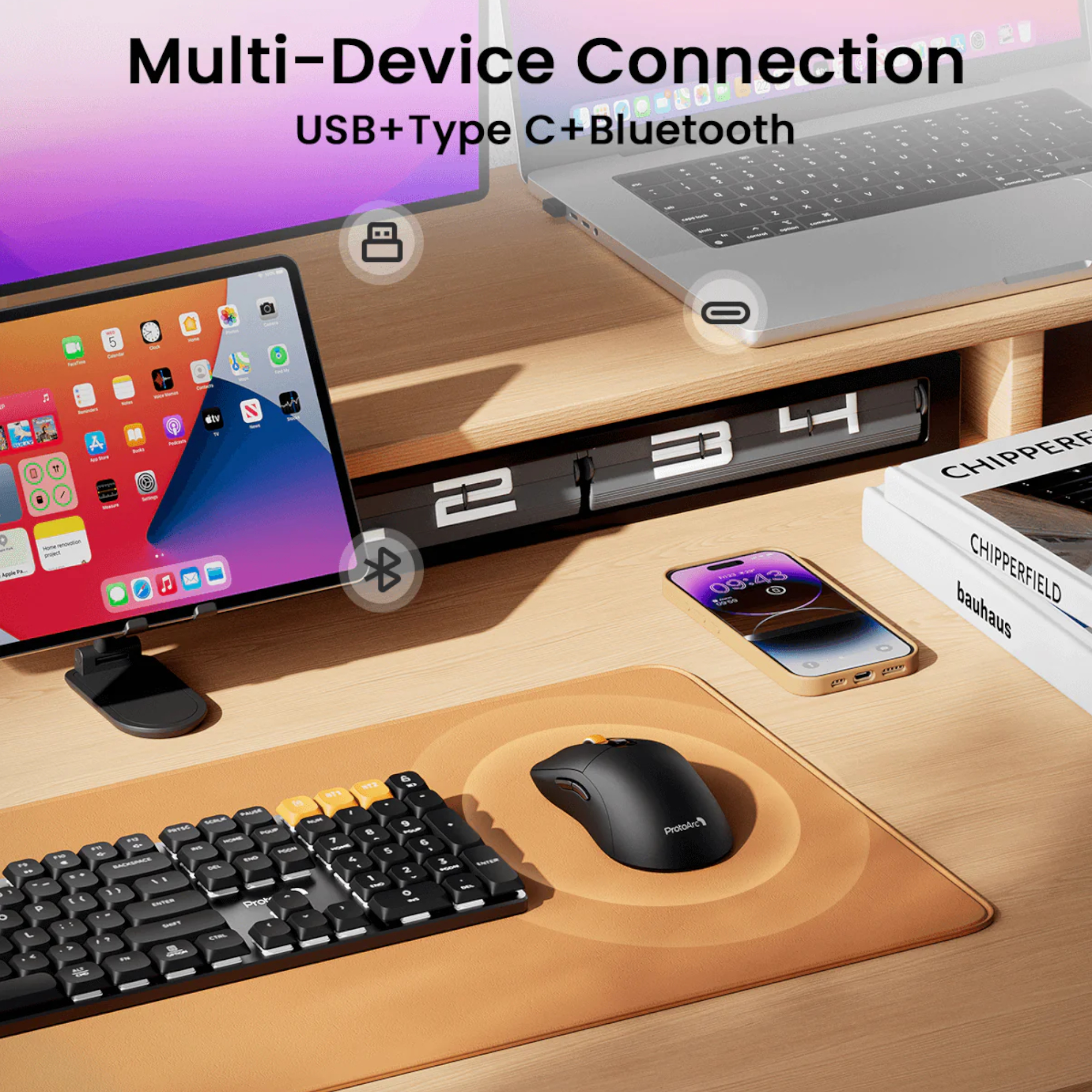 Mouse Diestro Inalámbrico Bt ProtoArc Em15 2400dpi - Imagen 5