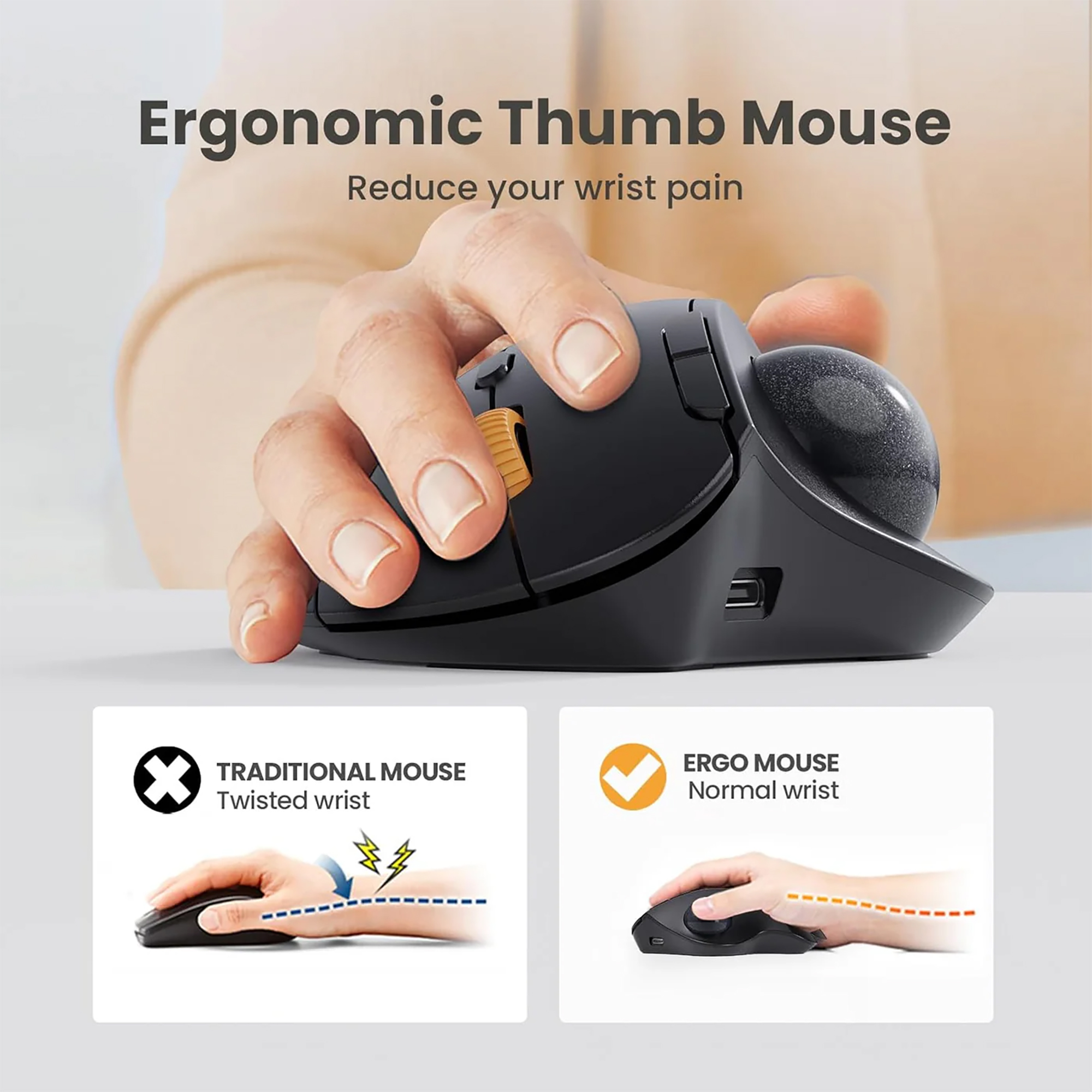 Mouse Diestro Inalámbrico Bt ProtoArc Em04 1600dpi - Imagen 2
