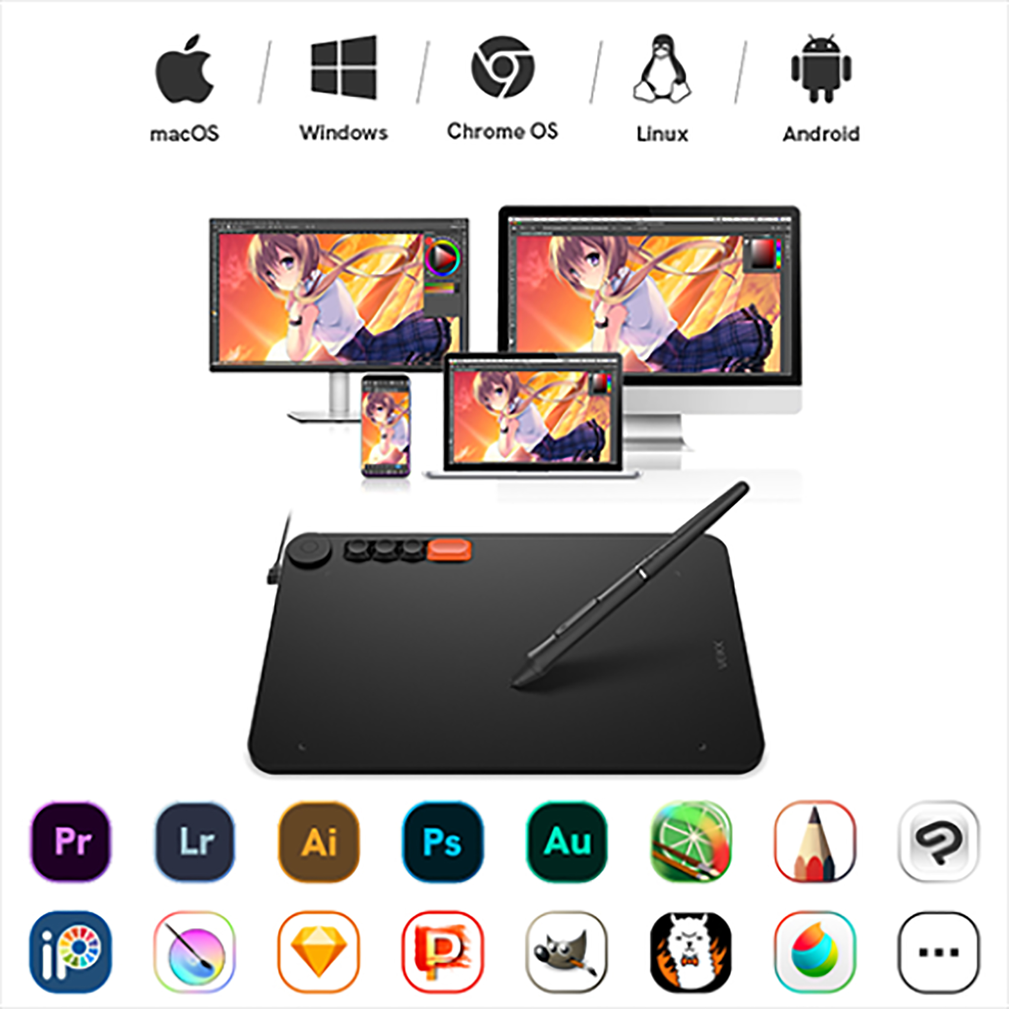 Tableta Digitalizadora Veikk Vo1060 Ambidiestro 10x6 5080lpi - Imagen 8